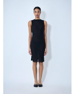 Rier Sleeveless Mesh Midi Dress - Blue