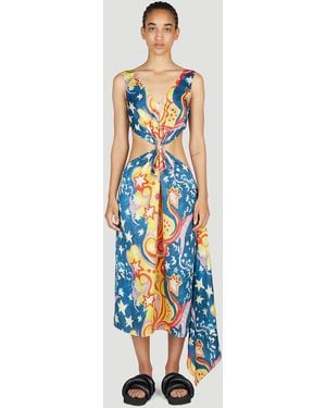 Marni X No Vacancy Galactic Paradise Midi Dress - Blue