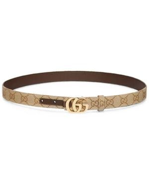 Gucci Gg Marmont Reversible Belt - White