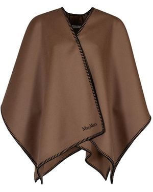 Max Mara Wool And Cashmere Belted Cape - Brown