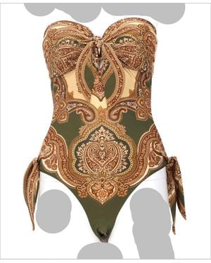 Zimmermann Costume Intero "Mahon" Con Dettaglio Foulard - Metallic