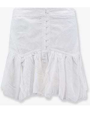 Isabel Marant Daneen Organic Cotton And Viscose Skirt - White