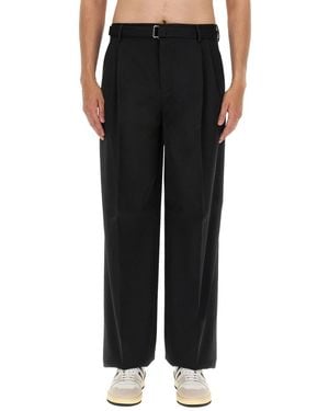Lanvin Tailored Wool Wide Leg Pants - Black