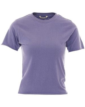AURALEE Brushed Organic Cotton Jersey Tee - Purple