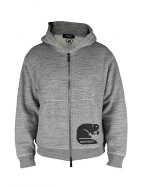 DSquared² Cotton Zip-Up Cardigan Waistcoat - Gray