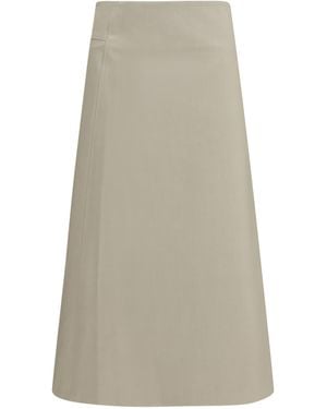 Rier Bonded Cotton Skirt - Natural