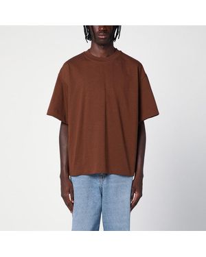 SÃ©fr Cotton Crew-Neck T-Shirt - Brown