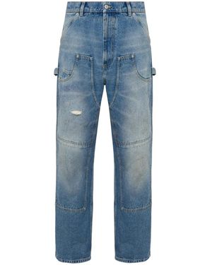 Moschino Jeans With Insert Design - Blue