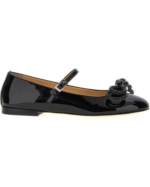 Mach & Mach Mach & Mach 'Double Bow' Ballet Flats - Black