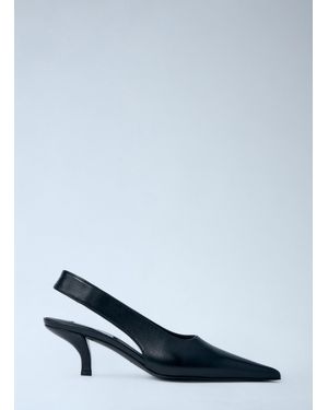 TOTEME Classic Leather Slingback Heels - Blue