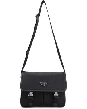 Prada Re-Nylon Messenger Bag - Black
