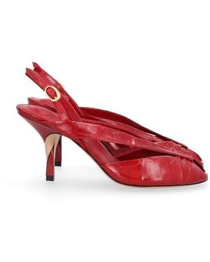 Jacquemus Les Slingback Cubisto 80 Pump - Red