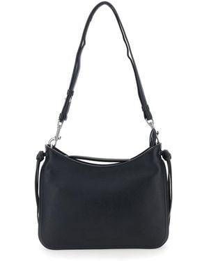 Phoebe Philo 'Gig' Shoulder Bag With Logo Printed On The Front And Removable Shoulder Strap - Black