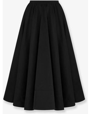 Dior Dior Flared Silk Midi Skirt - Black