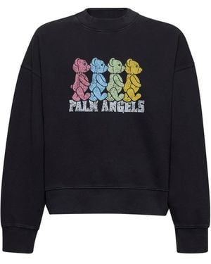 Palm Angels Cotton Crossroads Bears Sweatshirt - Blue