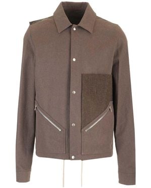Rick Owens Tour Snap Front Jacket - Brown