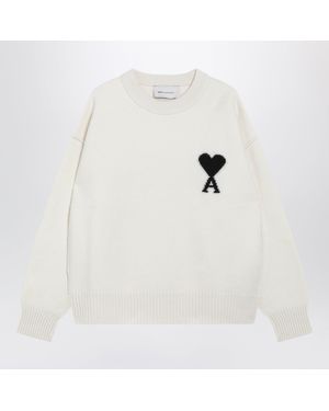 Ami Paris Ami De Coeur Sweater - White