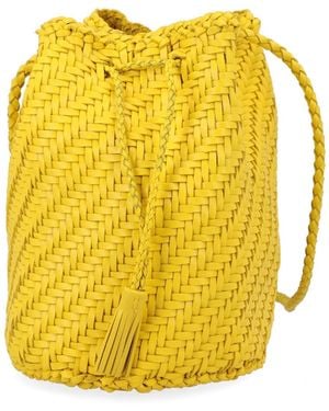 Dragon Diffusion Leather Clutch - Yellow