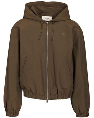 Celine Nylon Blouson Jacket - Brown