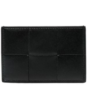 Bottega Veneta Leather Credit Card Holder - Black