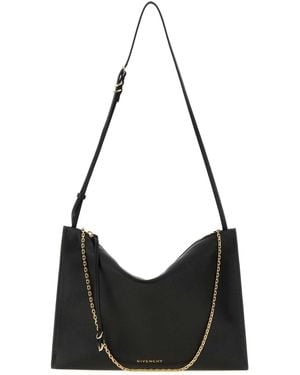Givenchy Leather Voyou Shoulder Bag - Black