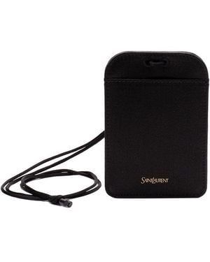 Saint Laurent Phone Holder - Black