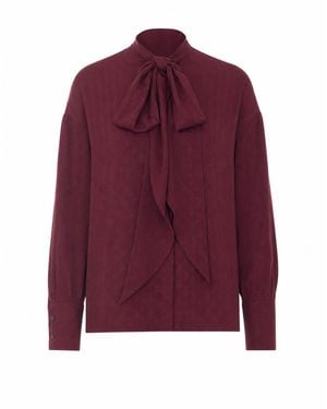 Etro Paisley Motif And Foulard Silk Mix Jacquard Shirt - Purple