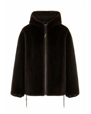 Yves Salomon Reversible Mink Jacket - Black