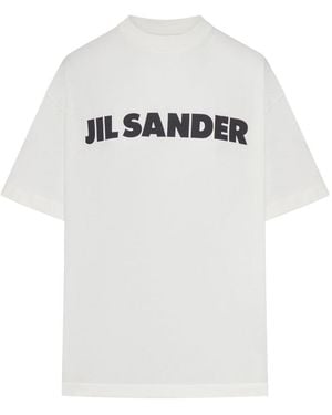 Jil Sander Cotton T-Shirt With Logo - White