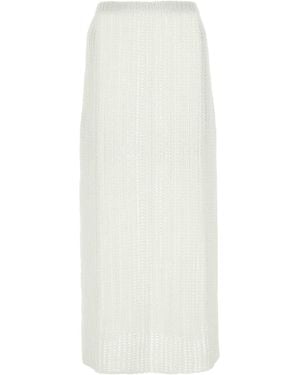Ferragamo Salvatore Cotton Skirt - White