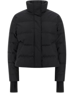 McQueen Cropped Down Jacket - Black
