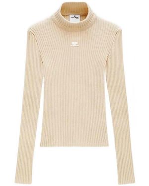 Courreges Ribbed Knit Sweater – Re-Edition - White