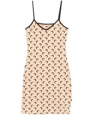 Marine Serre Short Dresses - Natural