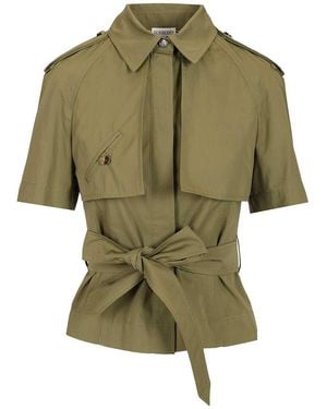 Burberry Cropped Trench Shirt - Green
