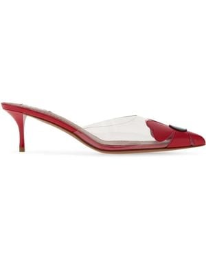 Alaïa Pvc And Leather Bloom Mules - Pink
