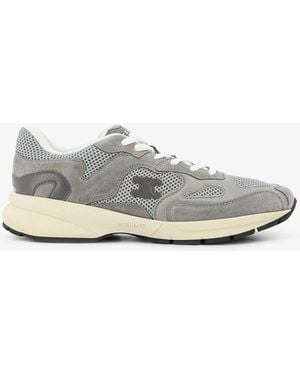 Celine Runner Mesh And Suede Sneakers With Side Logo - White