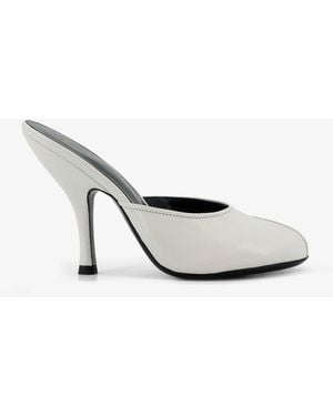 Jude Leather Date Mule Sandals - White