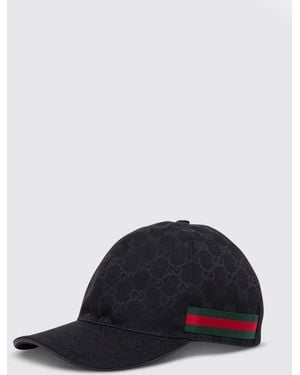 Gucci Gg Monogram Striped Baseball Cap - Blue