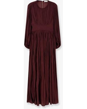 Zimmermann Luna Billow Stretch Viscose Long Dress - Red