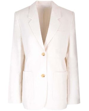 TOTEME Viscose Corduroy Blazer - White