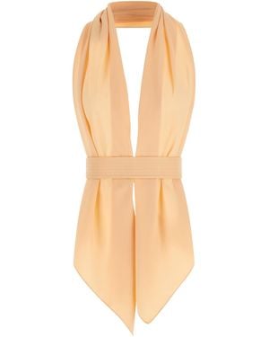 Alberta Ferretti Scarf-Effect Top - White