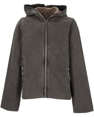 Rick Owens Drkshdw Gimp Hooded Jacket - Gray