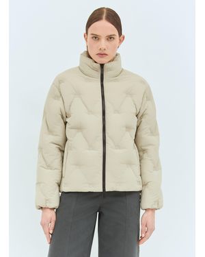 Burberry Ekd Nylon Down Jacket - Natural