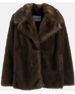 Stand Studio Faux Fur Journi Jacket - Black