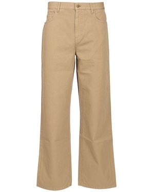 Burberry Cotton Pants - Natural