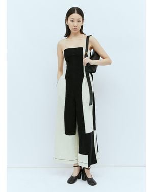 Issey Miyake Rectilinear Milled Jumpsuit - White