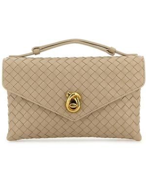 Bottega Veneta Leather Knot Lock Handbag - Natural