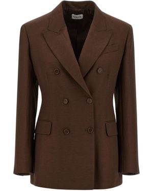 P.A.R.O.S.H. P. A.R. O.S. H. Viscose Blazer - Brown