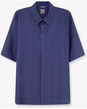 Dior Dior Cannage Silk And Lyocell Shirt - Blue