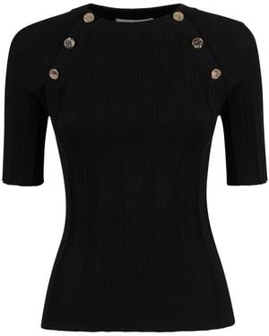 Sportmax Fitted Top With Buttons - Black